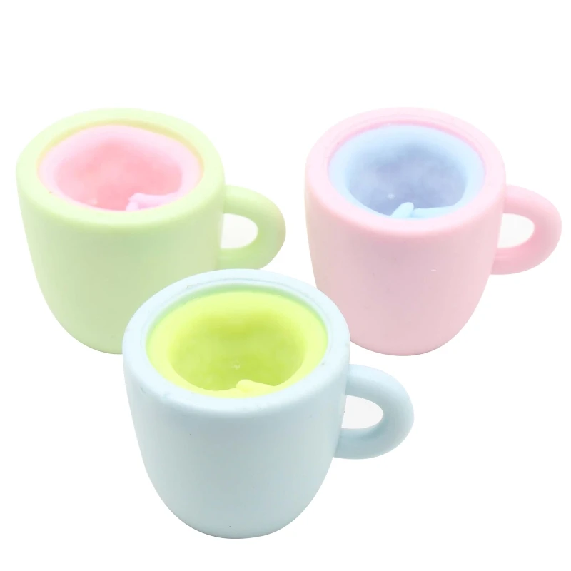 

Cute Animal Squirrel Squeeze Squirrel Cup Decompression Toy Rubber Tea Cup Toy