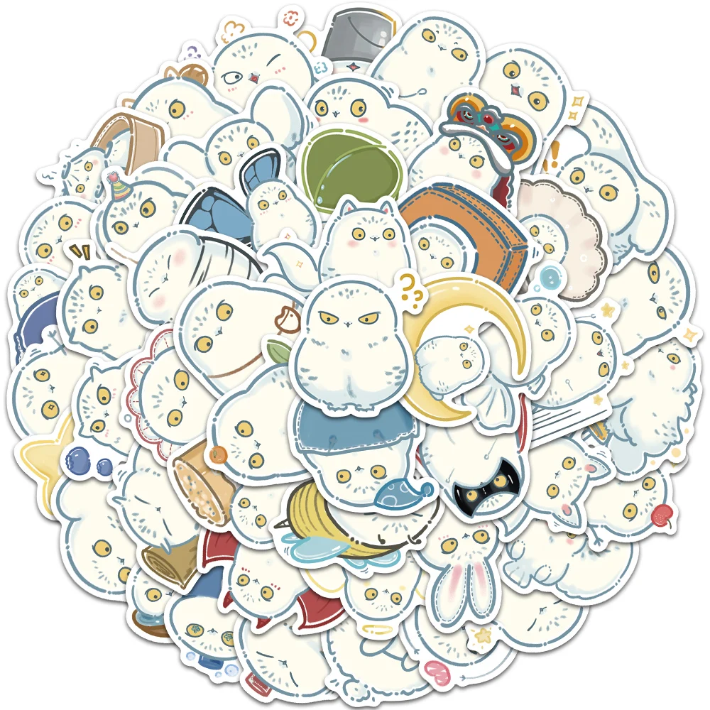 

10/50pcs Cartoon Animal Kawaii Owl Cute Sticker Motorcycle Luggage Guitar Skateboard Cool Graffiti Sticker for Kid Decal Toys