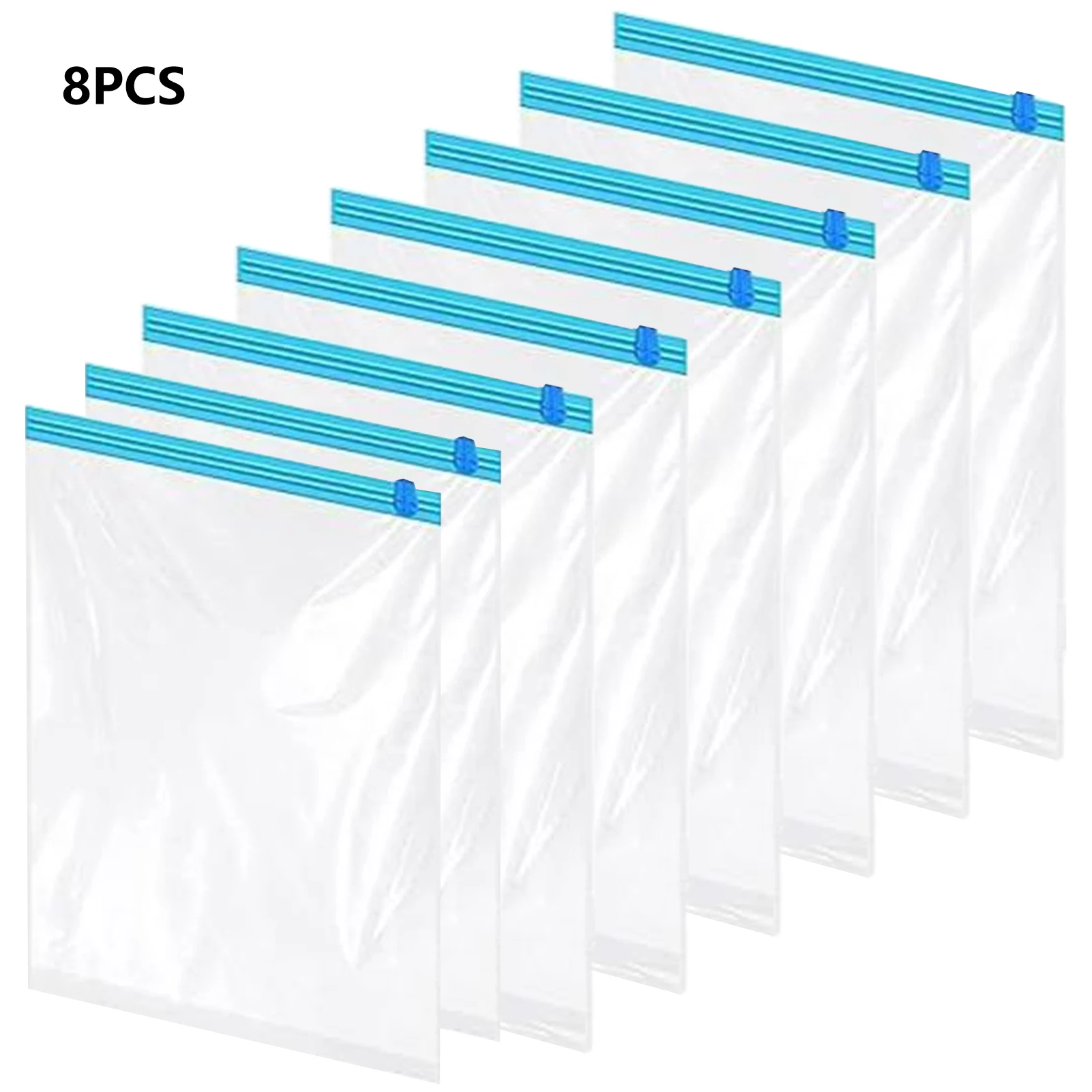 

8pcs Reliable Portable Vacuum Bag Rectangle Practical For Clothes Dustproof Hand Roll Home Travel Space Saving Convenient