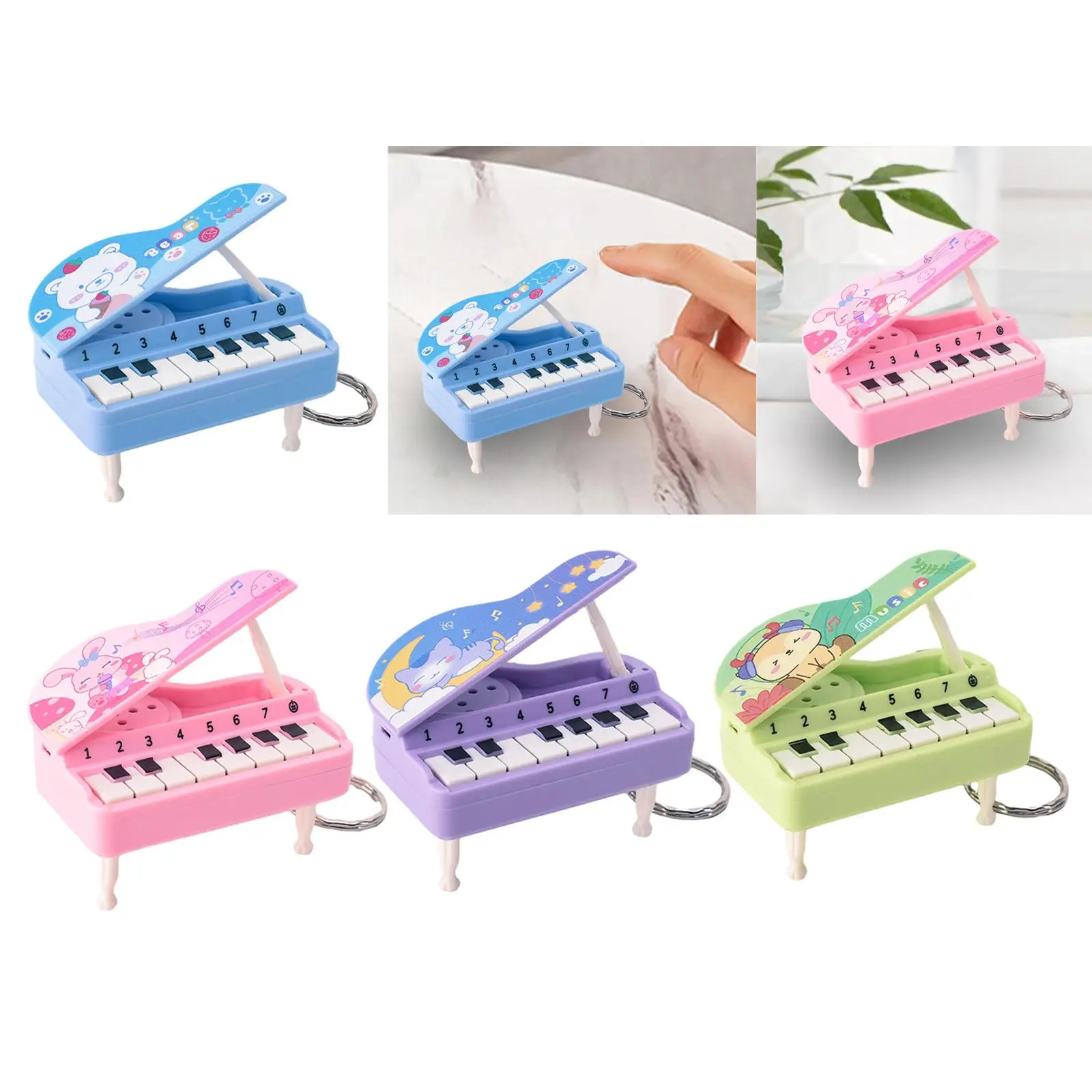 Piano Keychains Mini Toy Funny Pendant Instrument Keychain Playable for Girls Gifts Boys