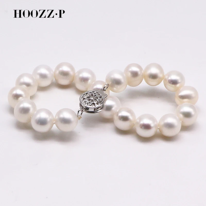 Mother Of Pearl Bracelet Luxury Natural Freshwater Cultured 7-8mm White Beads AAA Women'S Jewelry Gifts For Wedding And Girl Top