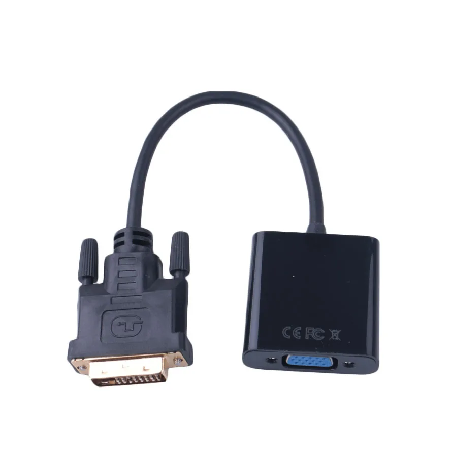 HDTV преобразователь Full HD 1080P DVI-D 24 + 1 to VGA 15 контактов фотомонитор для ПК ноутбука