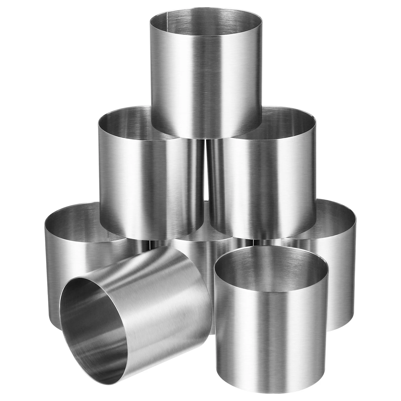 

8 Pcs Cake Rings Cake Molds Stainless Steel Mousse Moulds Mousse Cheese Rings Cake Rings Tart Rings Baking Tools