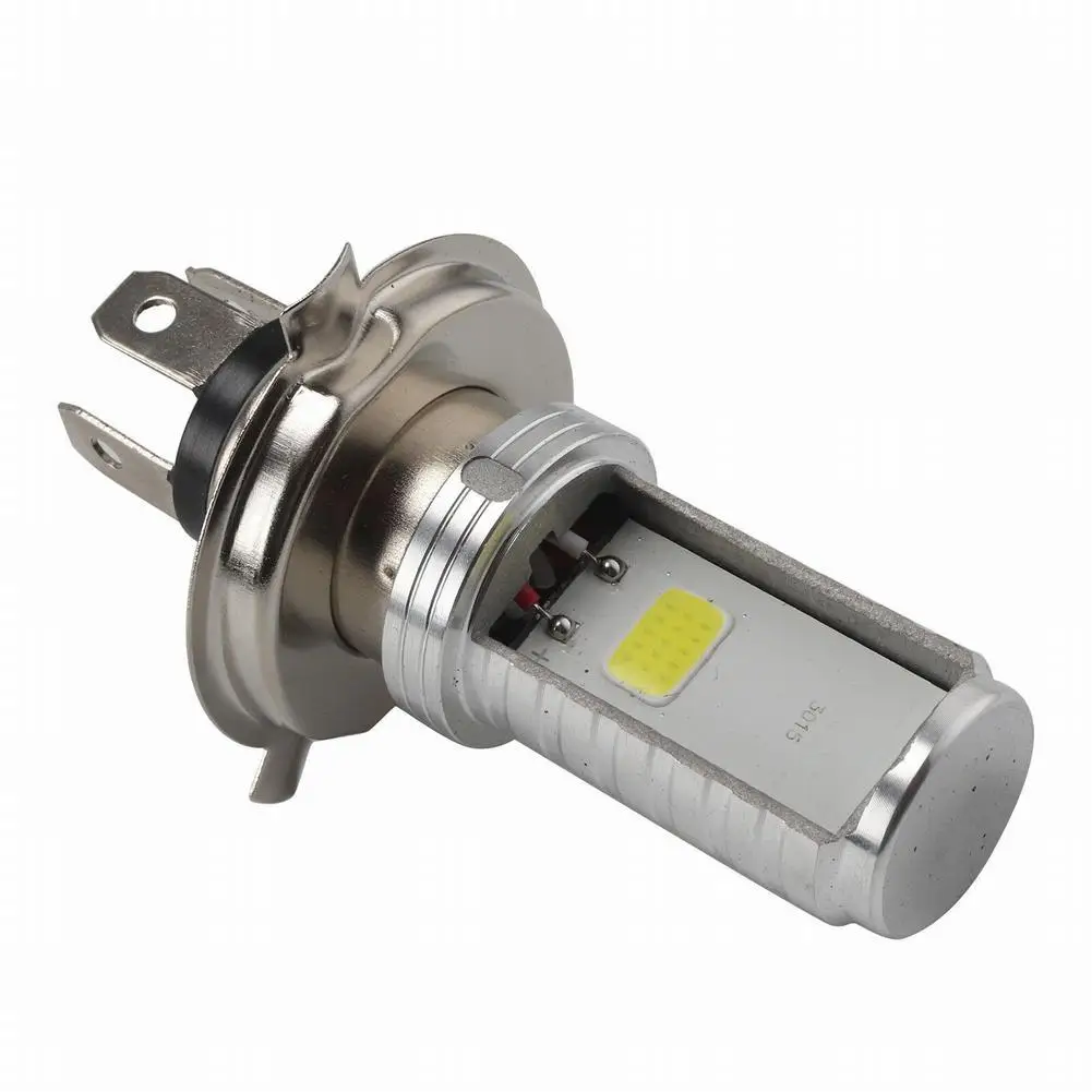 Супер яркая светодиодная лампа HiLo Beam H4 для переднего фонаря мотоцикла. Простая