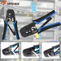 topforza rj45 modular plug crimping stripping pliers 8p 6p 4p crimper cutter stripper for rj12 rj11rj22 connector crimp tools