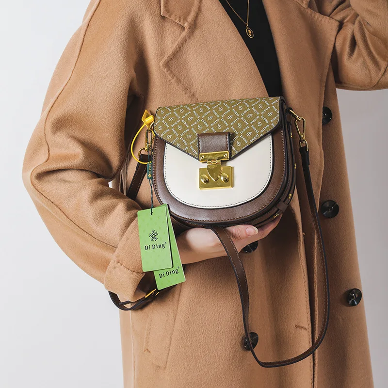 Женская кожаная сумка-седло дизайнерская вместительная сумка через плечо 2023