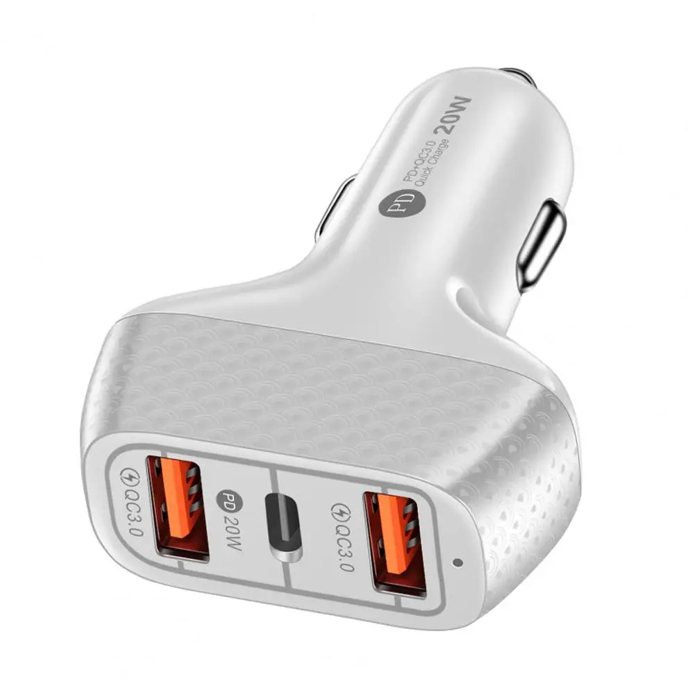 

Car Charger Quick Charge Fasting 3.0QC Stable Output 3 Ports PD Type C Dual USB Auto Phone Charger Car Accessories FOR CAR
