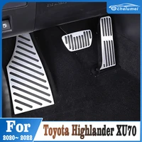 car fuel accelerator brake foot pedal non slip pad cover for toyota highlander xu70 2020 2021 2022 interior retrofit accessories