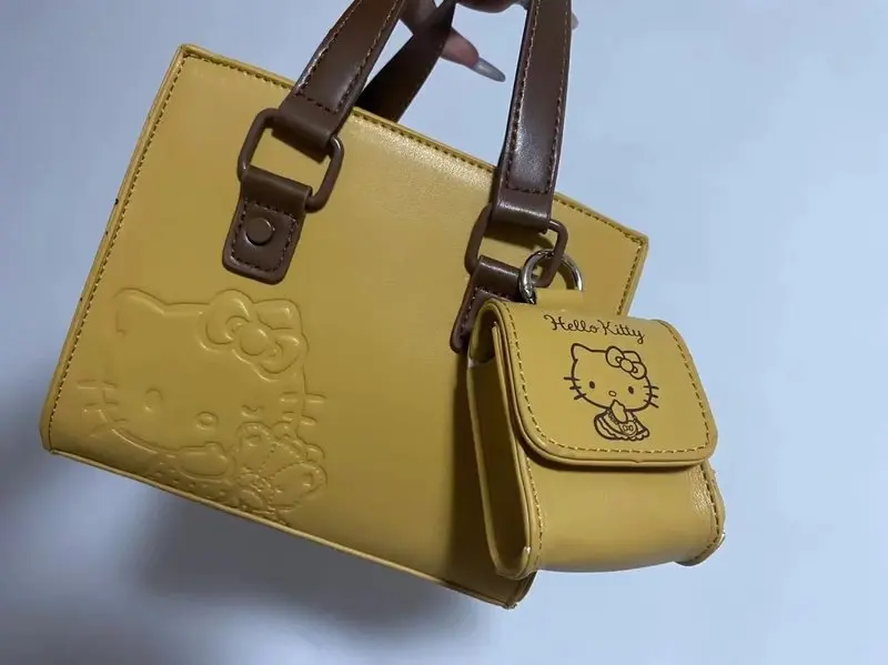 Новинка 2024 модные сумки через плечо в стиле аниме Hello Kitty милая сумочка мультяшная