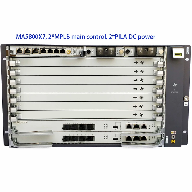 MA5800X2 X15 X17S MartAX MA5800 X7 EA5800 GPON EPON OLT шасси с 2 * MPLA/MPLB основной контроль 10G и PILAU DC power -