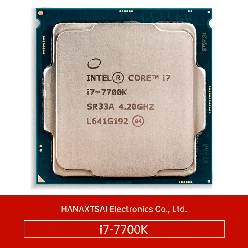 

INTEL CORE i7 i7-7700K i7 7700K SR33A 4.2 GHz Used Quad-Core Eight-Thread CPU Processor 8M 91W LGA 1151 In Stock Chip Supplier