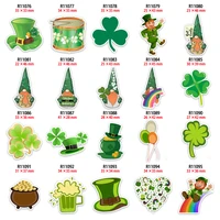 10pcslots beautiful st patrick items pattern flat resin diy crafts phone case decorations material