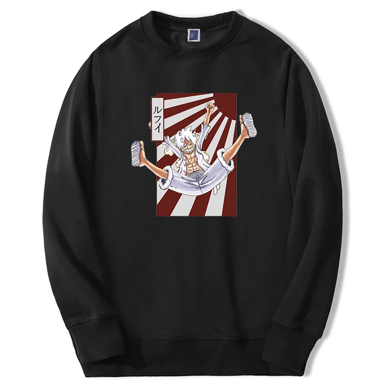 

One Piece Sweatshirt Hoodies Luffy Gear 5 Men Mangas Anime Graphic Streetwear Adult Harajuku Oversize Long Sleeve Pullover Hoody