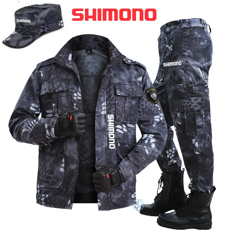 

Рыболовный костюм Shimono, тактическая камуфляжная рыболовная куртка, Мужская ветрозащитная прочная Термоодежда для улицы, одежда для рыбалки