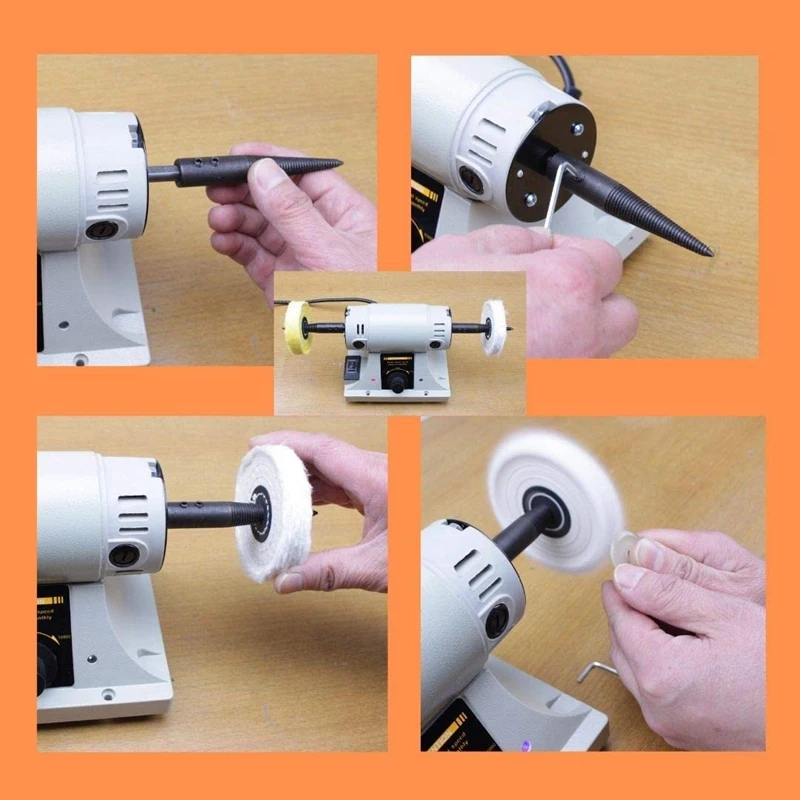 Полировочный соединительный стержень адаптер с резьбой для настольного буфера 3