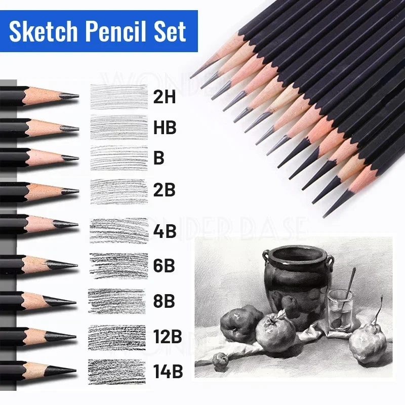 Графический карандаш для рисования 2H HB B 2B 4B 6B 8B 12B 14B