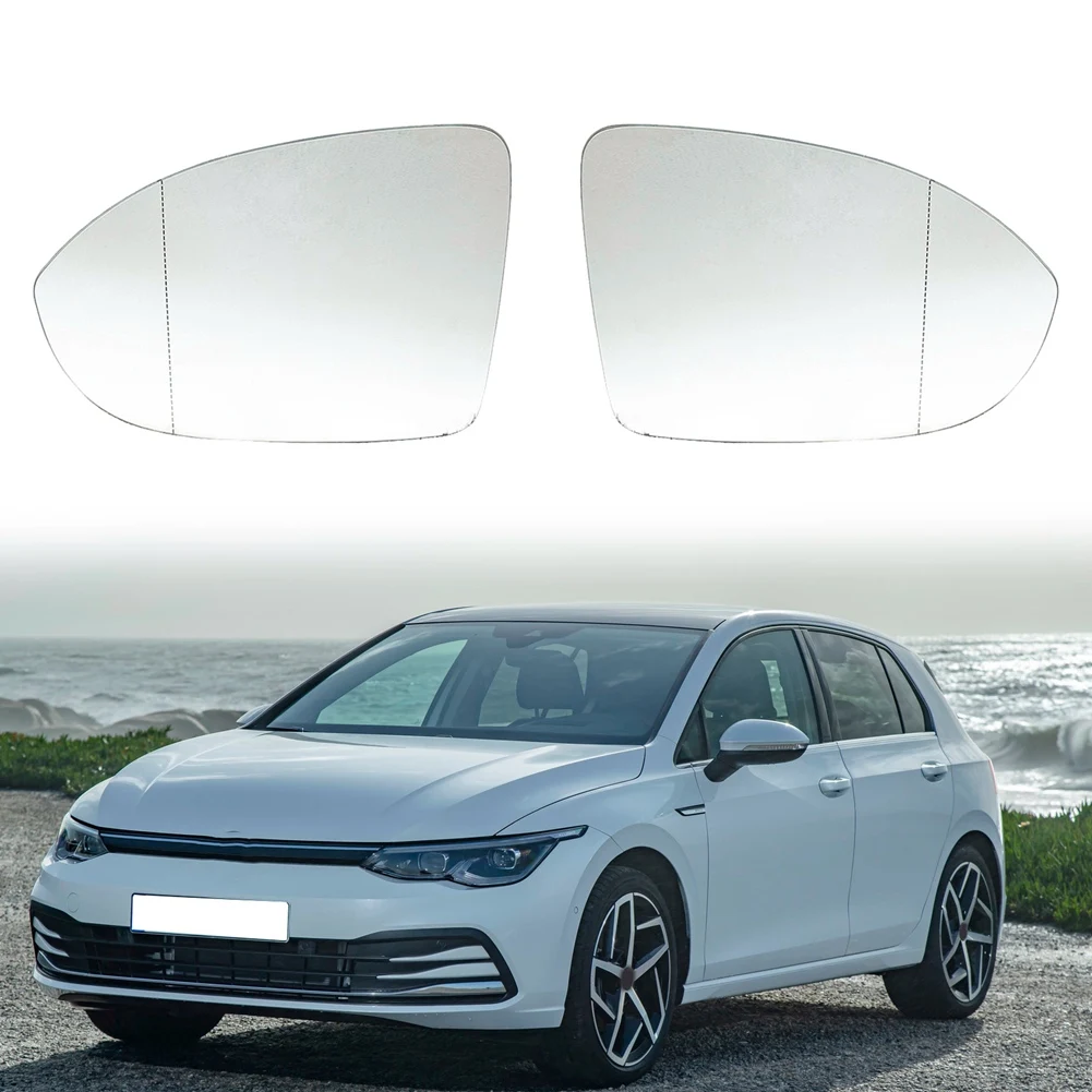 

5H0857521 Car Front Left Heated Side Door Wing Rear View Mirror Lens Glass for VW Golf Mk8 2020 2021 2022