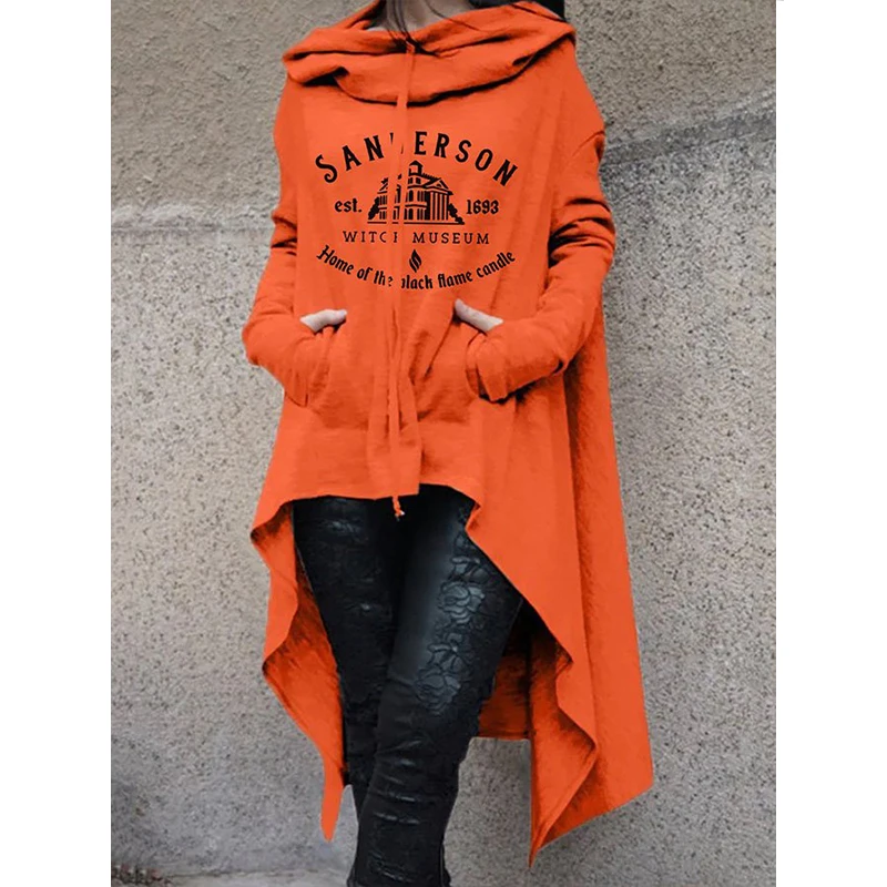 

Rheaclot Halloween Sanderson Women's Retro Cotton Female Funny Cute Long Sleeves Sweatshirt