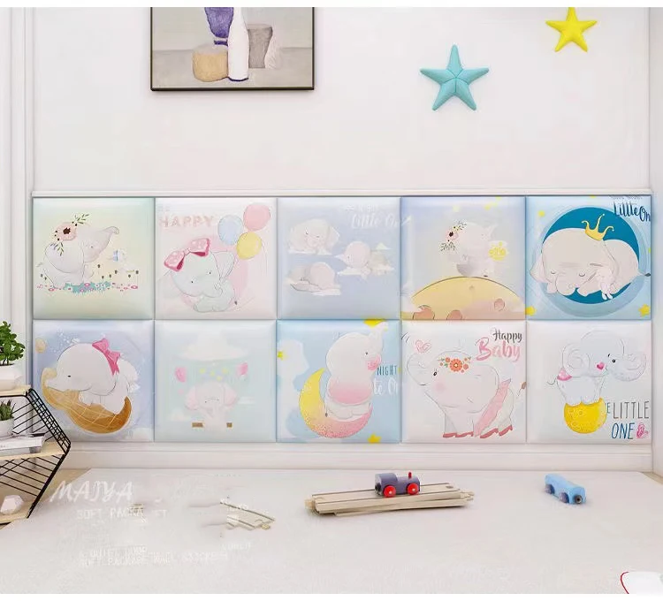 

Children's room anti-collision wall stickers beautiful front panel cartoon headboard