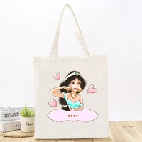 disney princess top handle bags lovely leisure cartoon shopping bag ladies elegant simple canvas bag womens bags 2022 fashion