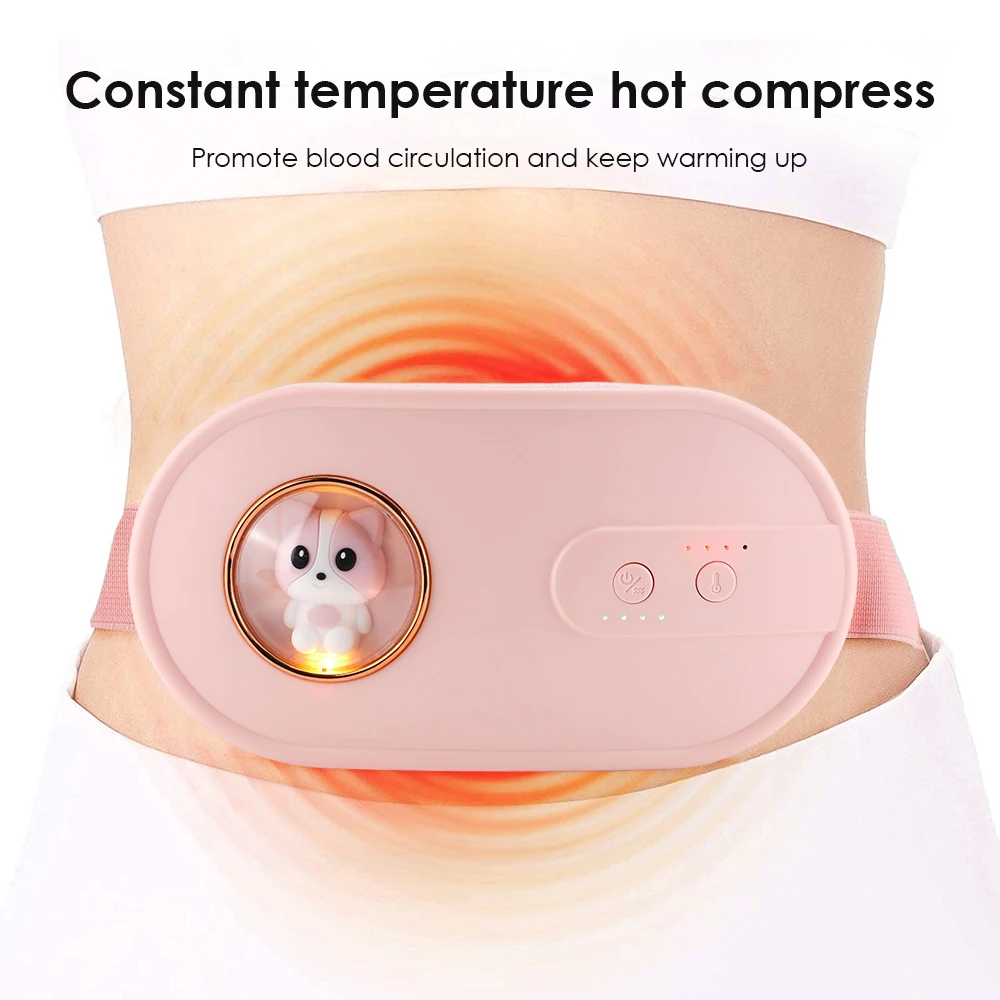 

Four-speed Menstrual Heating Self Massage Belt Women Smart Warm Palace Heating Pad Relieve Period Cramp Pain Vibration Massager