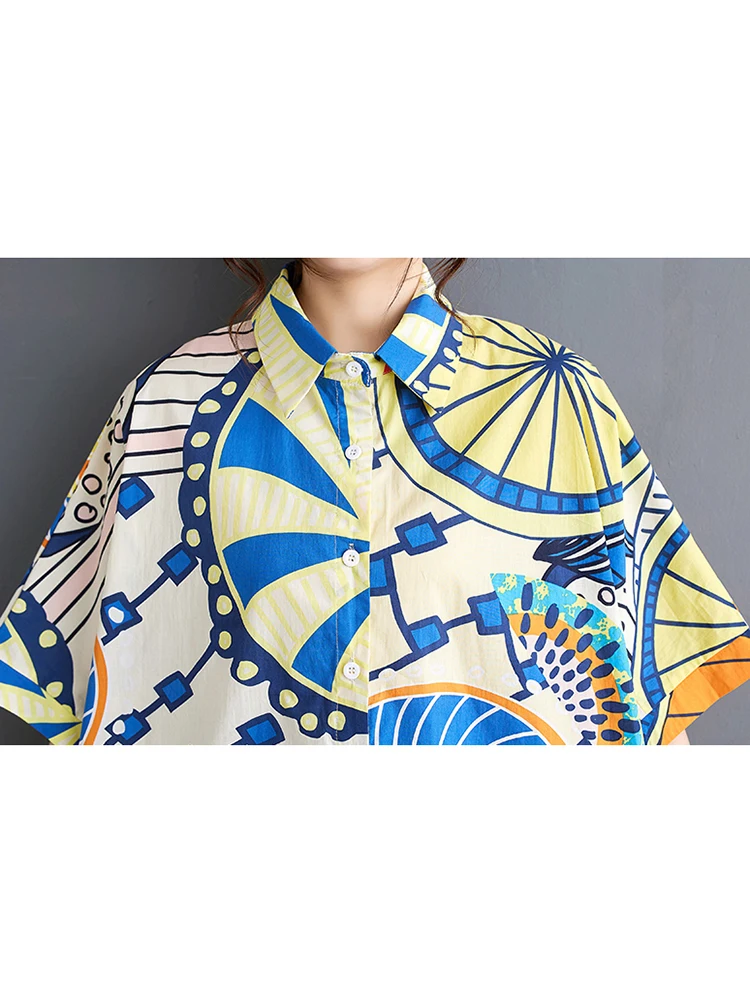 Комплект из двух предметов XITAO WLD20147 Женский модная рубашка свободного покроя с