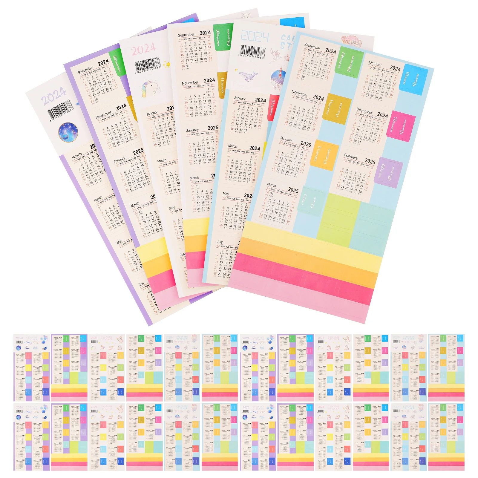 

Monthly Calendar Sticker 2024 -2025 De Adviento Maquillaje Label Stickers