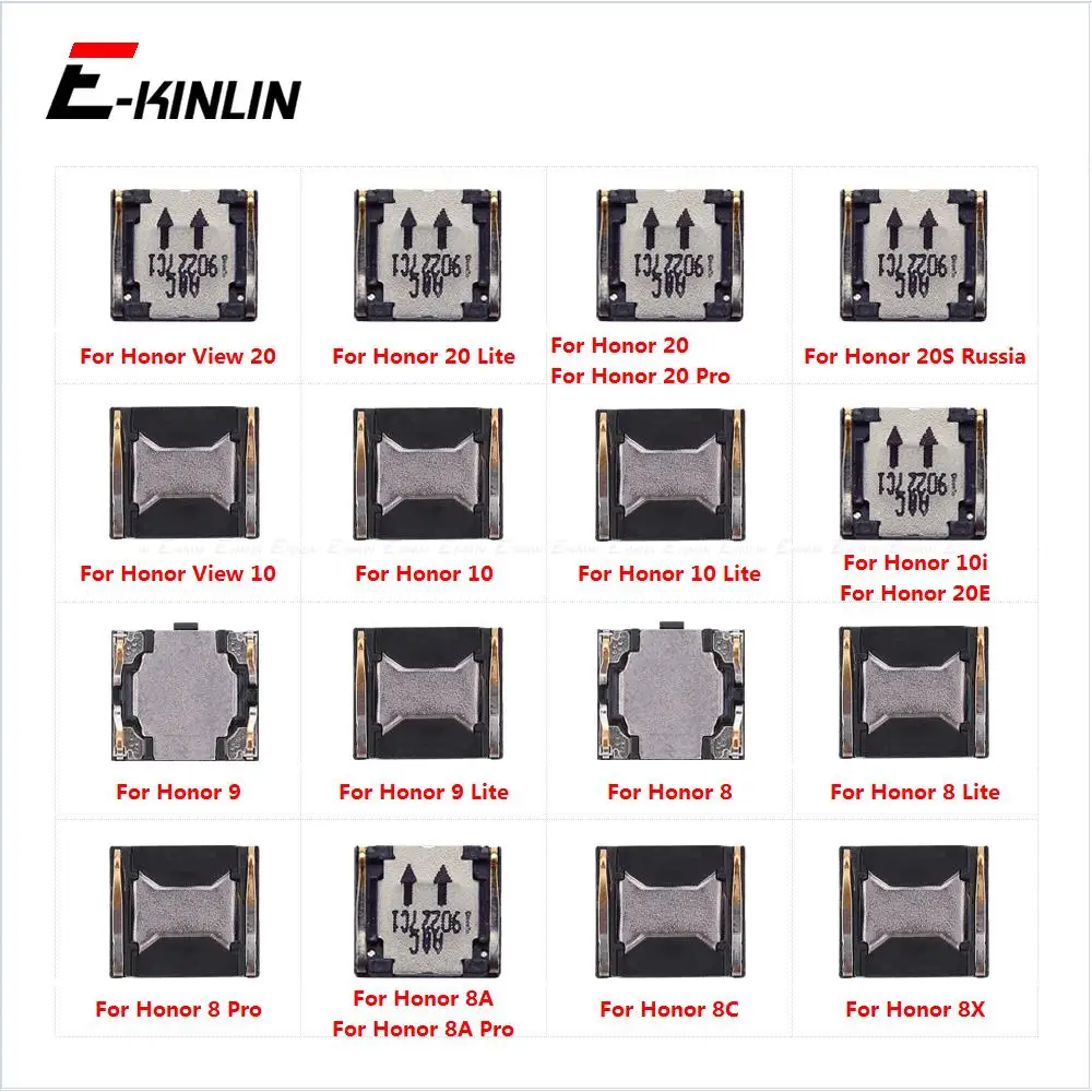 Верхний динамик-приемник для HuaWei Honor View 20 20S 20E 8X 8C 10i 10 9 8A 8 Pro Lite запасные части