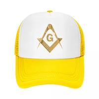 classic gold freemason logo baseball cap women men custom adjustable adult masonic mason trucker hat summer hats snapback caps