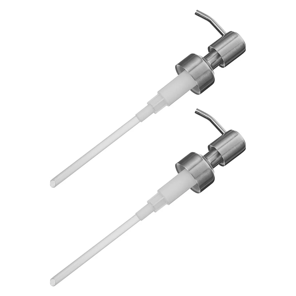 

2 Pcs Sprinkler Soap Dispenser Pumps Bottle Replacement Stainless Steel Containers Nozzle Head Travel Liquids