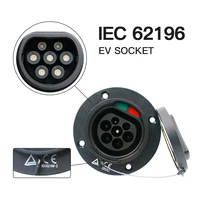 ac charging inlet socket 16a 32a electric vehicle charging station without cord ev type 2 iec62196 2 connector car accessories