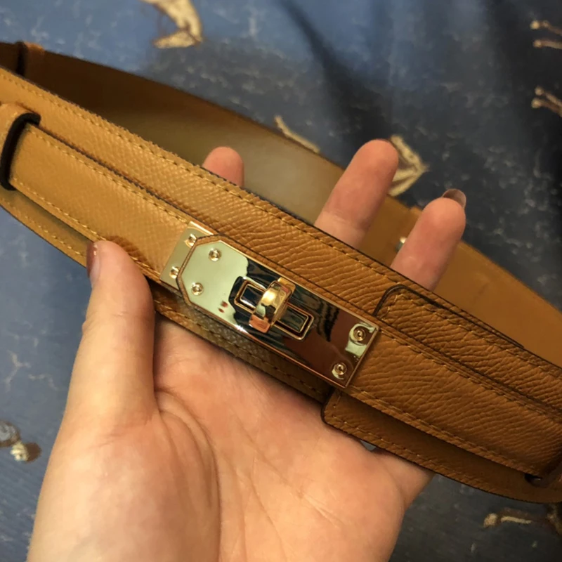

Adjustable Length Women Fashion Genuine Leather Waistband for Dress 3.8cm Width Real Leather Belts cummerbunds Cowskin Belt A0