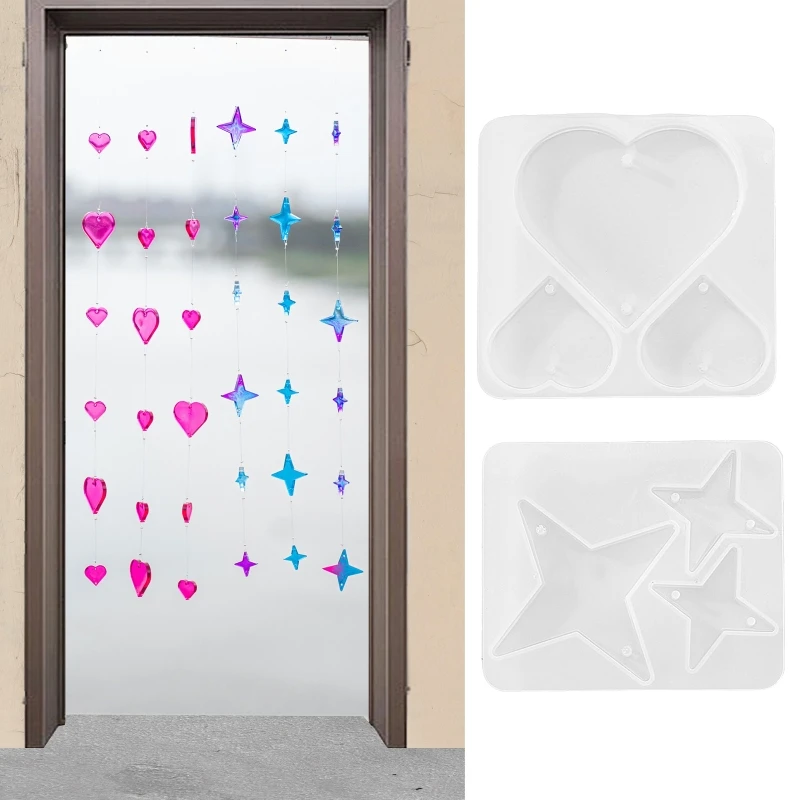 

Star Silicone Resin Mold Jewelry Ornaments Mold DIY Making Wall Hanging Home Decoration Supplies Pendant Resin Molds