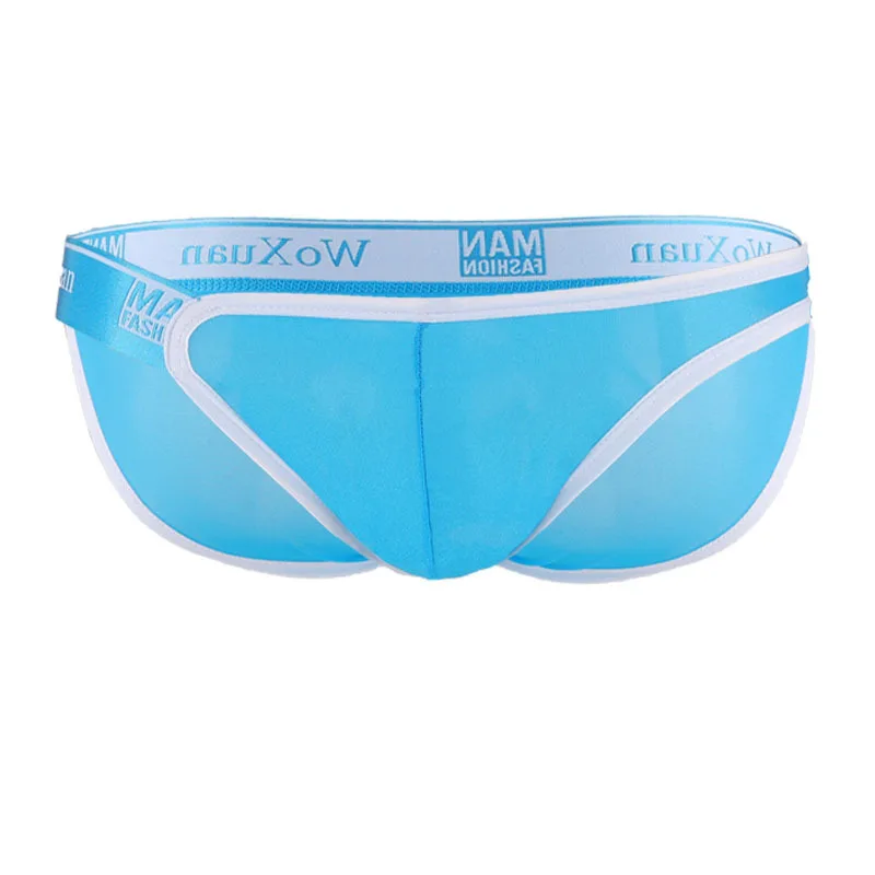 5PCS Sexy Ice Silk Men's Low Waist Underwear Briefs for Men 3D Ultra Thin Comfortable Breathable Quick-Drying Men Underpants