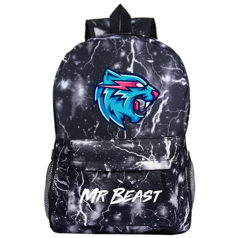 

Teens Cartoon Backpack Mr Beast Lightning Cat School Backpack Men Shoulder Mochila for Boys Girls Students Knapsack Laptop Bag