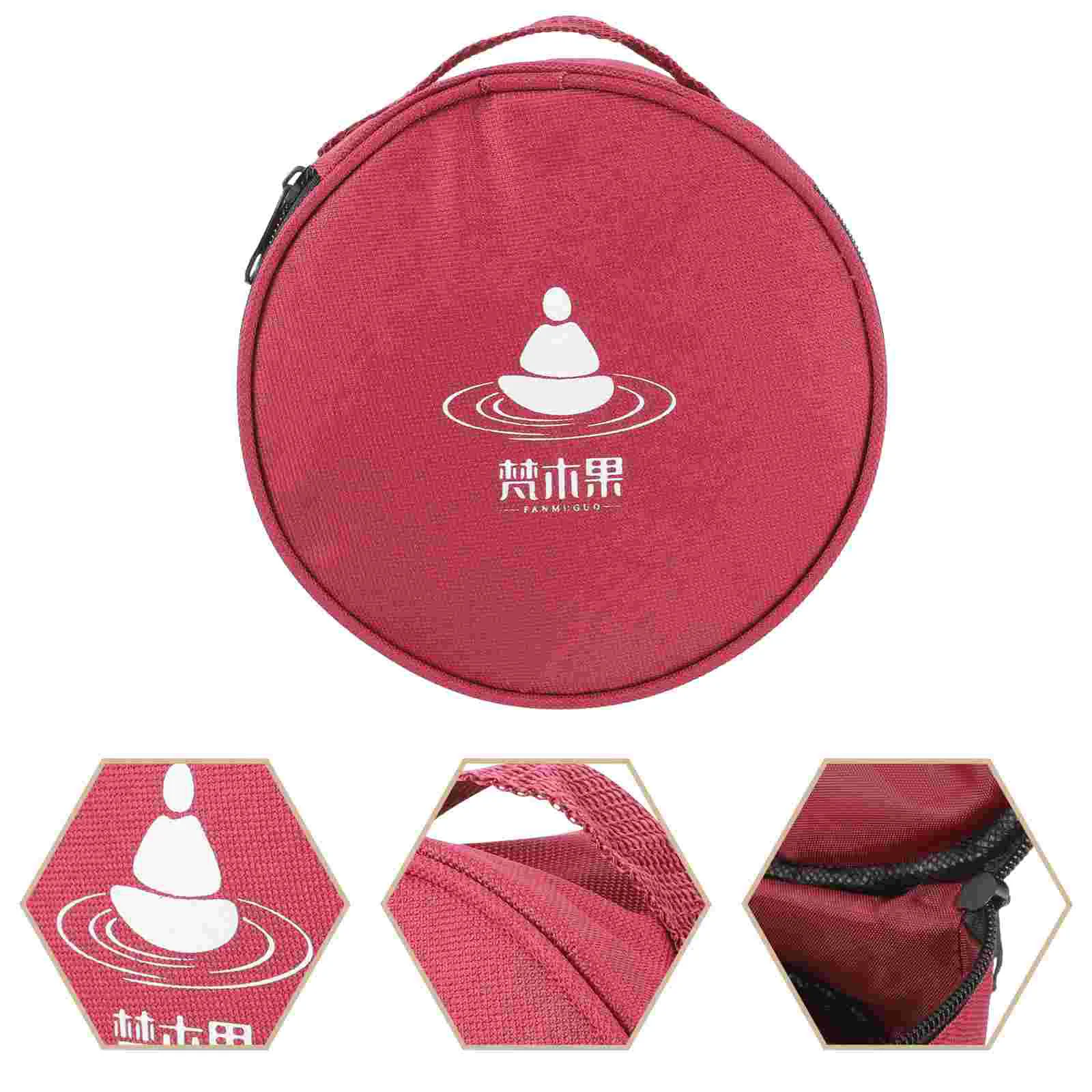 

Crystal Bowl Storage Bag Prayer Case Sound Pouch Tibetan Meditation Holder Singing Zen Small Protector Zippered Bags