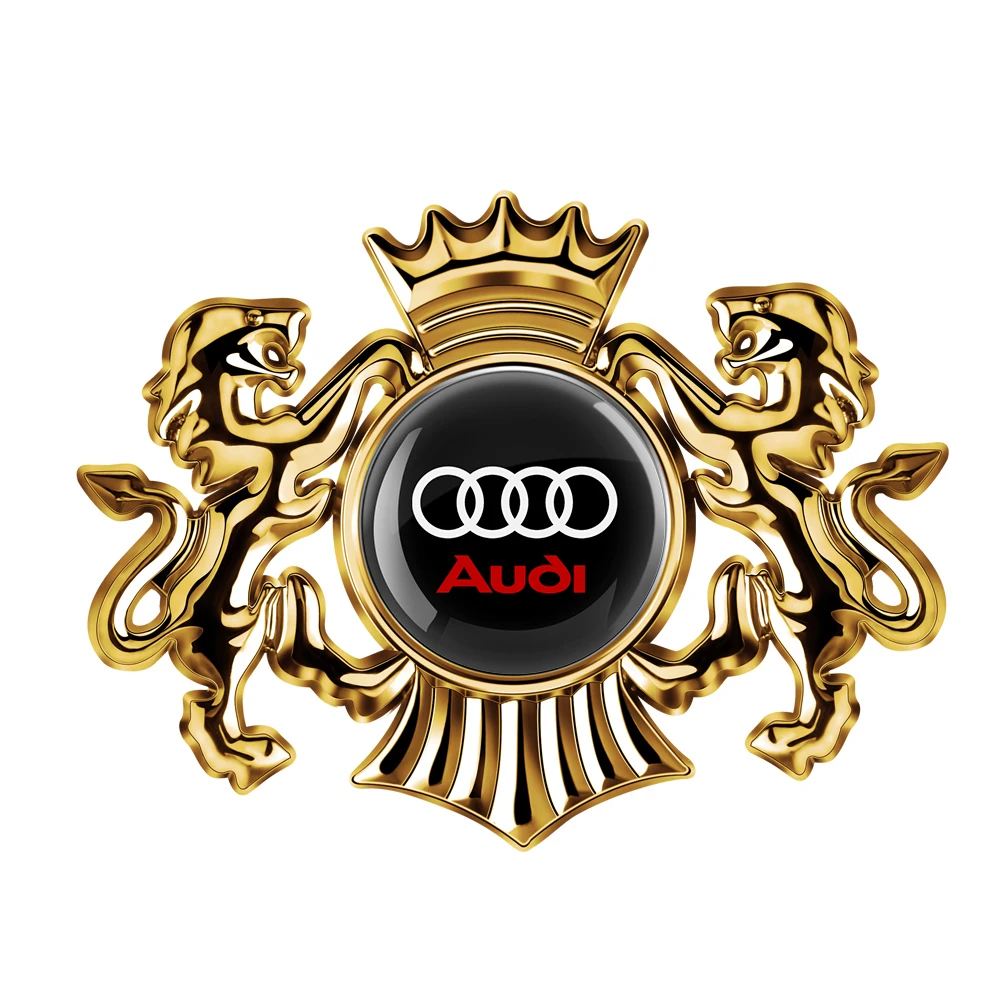1 шт., наклейки для украшения кузова с автоэмблемой, значок льва, наклейка, аксессуары для Audi Sline Quattro S A1 A3 8P 8V A4 A5 A8 Q7 Q8
