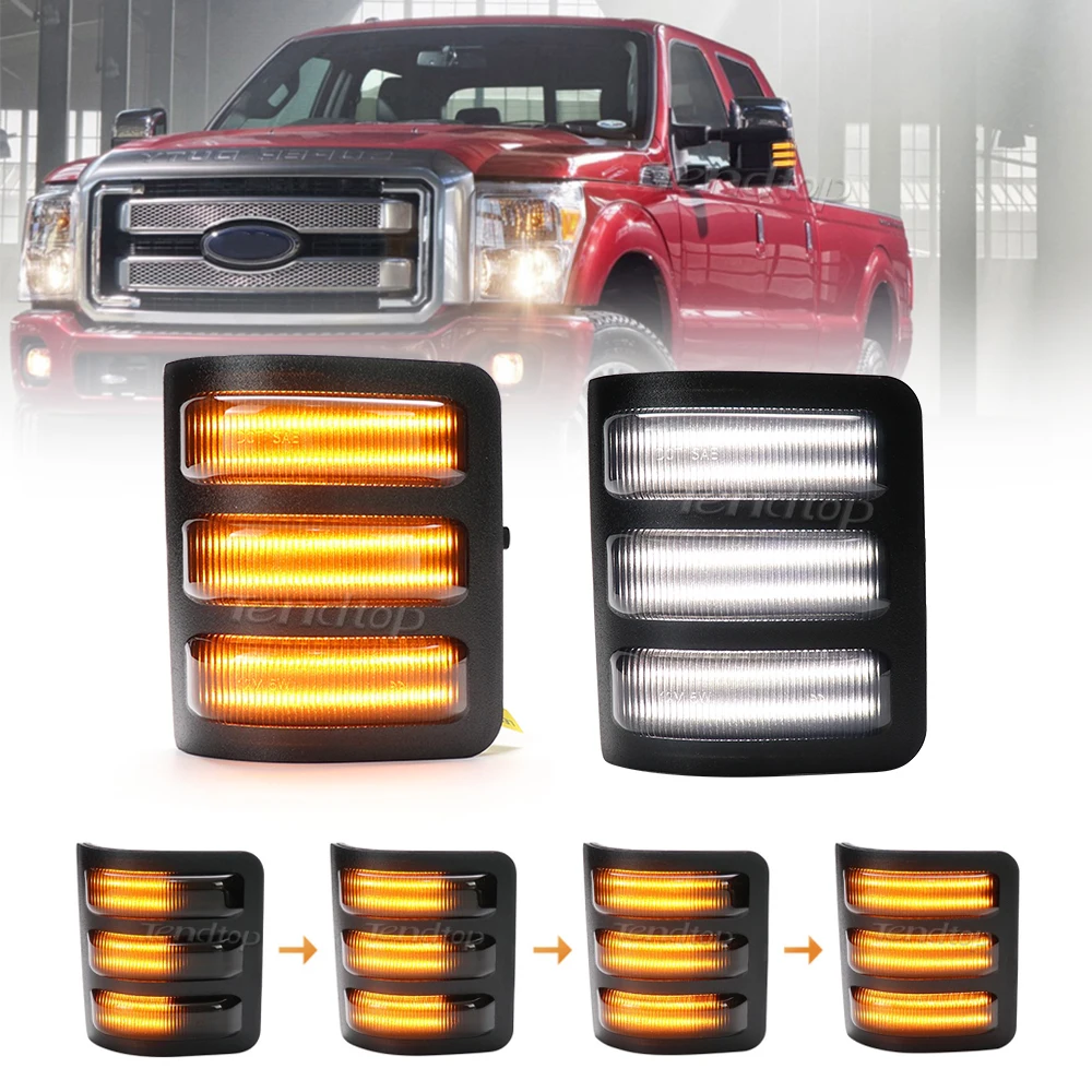 

Sequential Switchback DRL Amber Side Mirror Reflector Turn Signal Lights Indicator For Ford F250 F350 F450 2008-2016 Super Duty