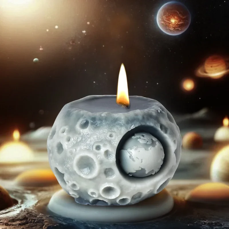 3d лунная ароматическая свеча силиконовая форма диффузор для планеты камень гипс