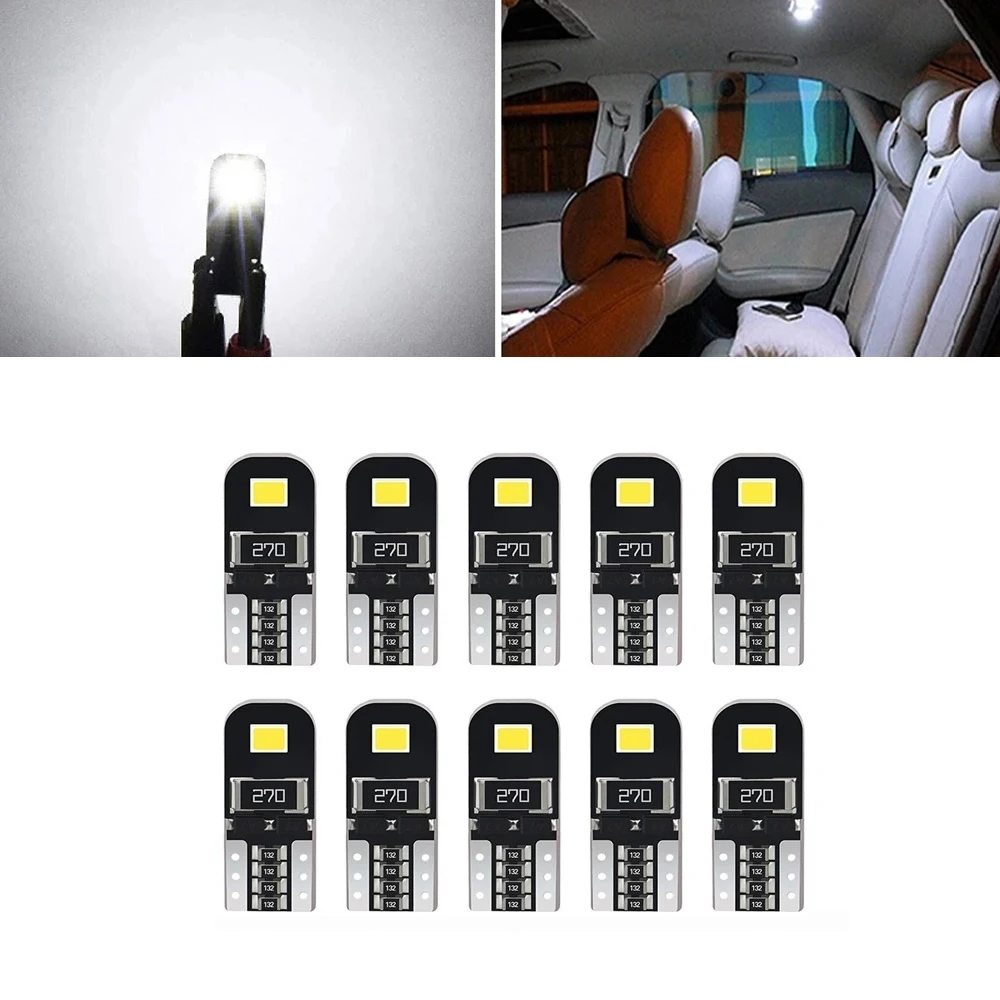 

10Pcs W5W T10 LED Canbus Bulbs 168 194 LED Car Interior Light For VW Golf 4 5 6 7 GTI Passat B5 B6 B7 CC Beetle Polo Jetta MK6