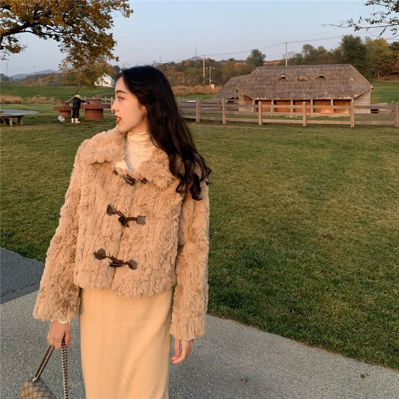 Lamb Hair Fashionable Fur Coat 2022 New Autumn and Winter Japanese and Korean Women's Short Loose Plush Thickened Warm Jacket