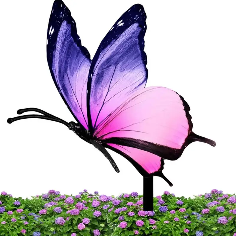 

Butterfly Garden And Yard Stakes Decor 2D Acrylic Yard Art Patio Planter Butterfly Ornaments Decorations For Garden Party Flower