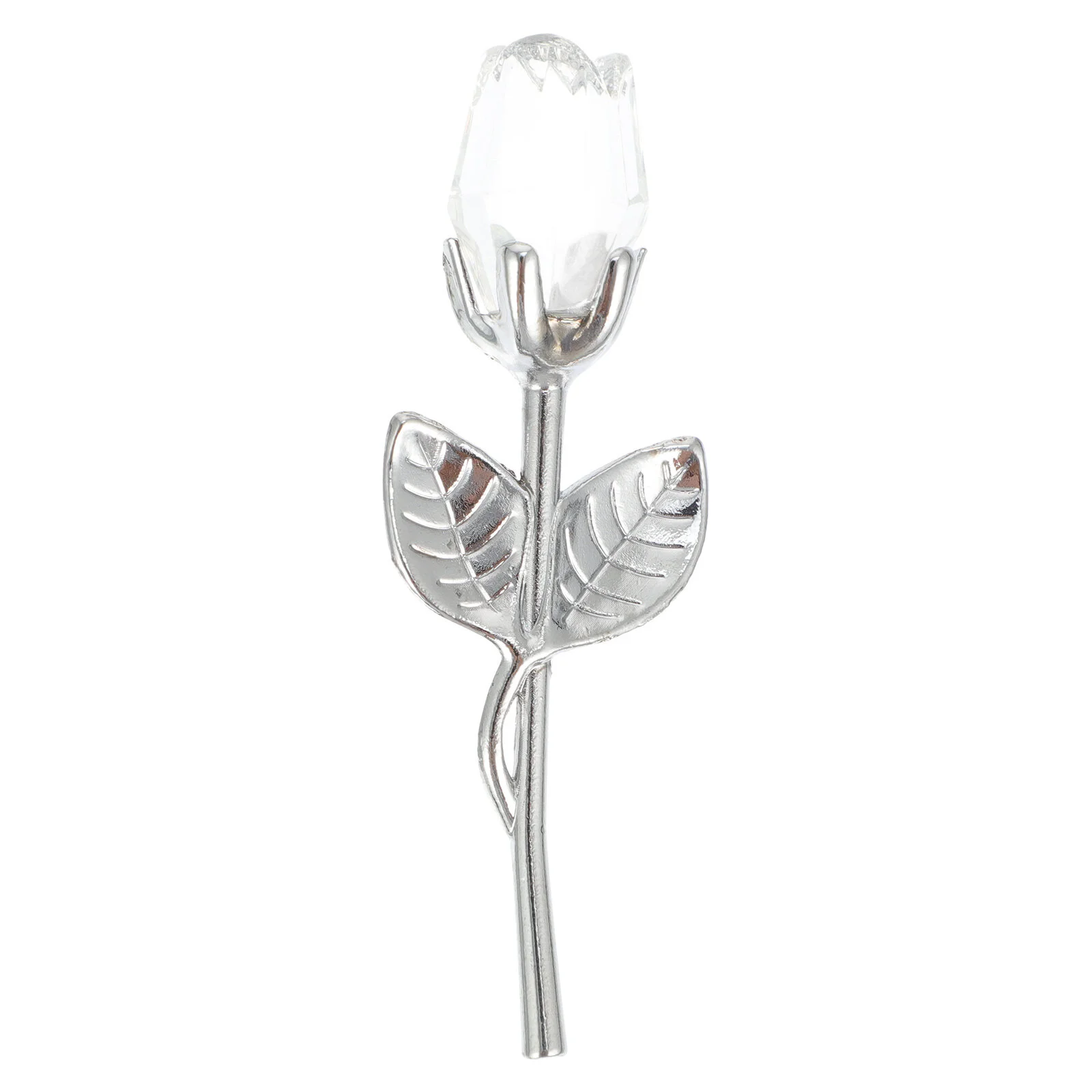 

Glass Flowers Crystal Crystal Decorations For Home Roses with Stems Plants Decor
