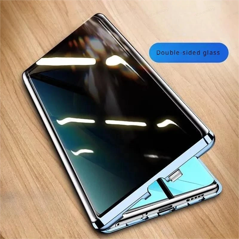 Фото Защитный чехол для телефона Huawei Nova 12S 14 13i 11 9 SE 15 Max 10 Pro с закаленным стеклом, магнитным креплением и защитой от подглядывания, полная защита объектива №3