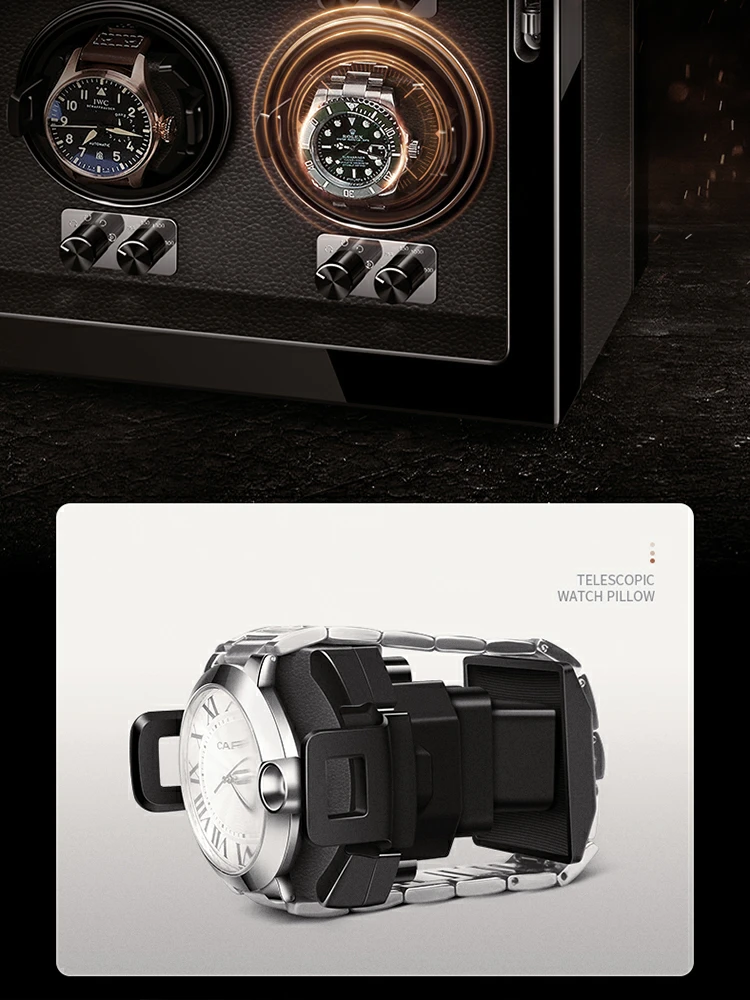 Automatic Watch Winder Top Luxury Brand Mechanical Watch Safe Box with Adjustable TOP Modes Wood Watches Storage Accessories Box