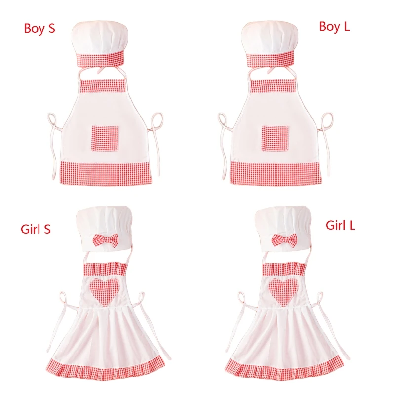 

Baby Photo Costume Chef Hat & Apron Outfit Newborns Photo Props Photoshoot Clothing Infant Skin-Friendly Photo Clothes GXMB