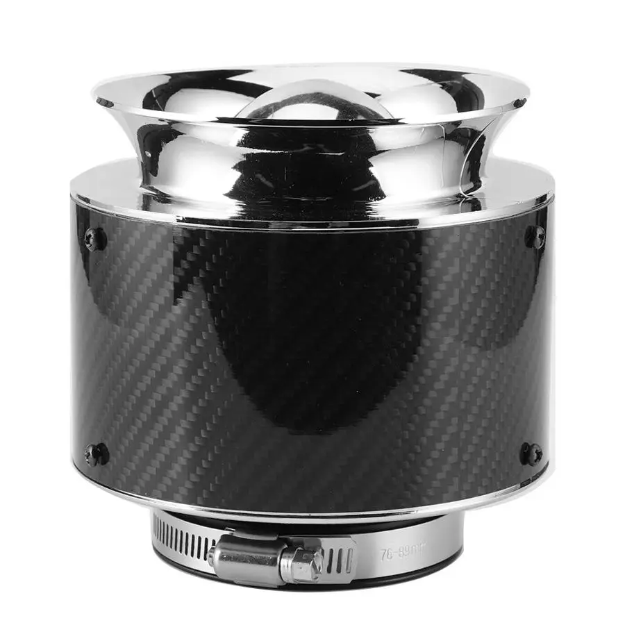 

Воздушный фильтр для автомобиля, универсальный очиститель для холодного воздуха из углеродного волокна, 76 мм/3 дюйма