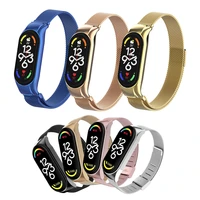 luxury metal strap for xiaomi mi band 7 6 5 3 4 wristband watchband replacement magnetic strap for xiaomi mi band 3 4 miband 5 6