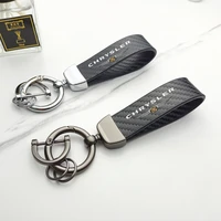 for chrysler 300c voyager town country grand pt lanyard for keys car accessories carbon fiber key chain premium leather gift