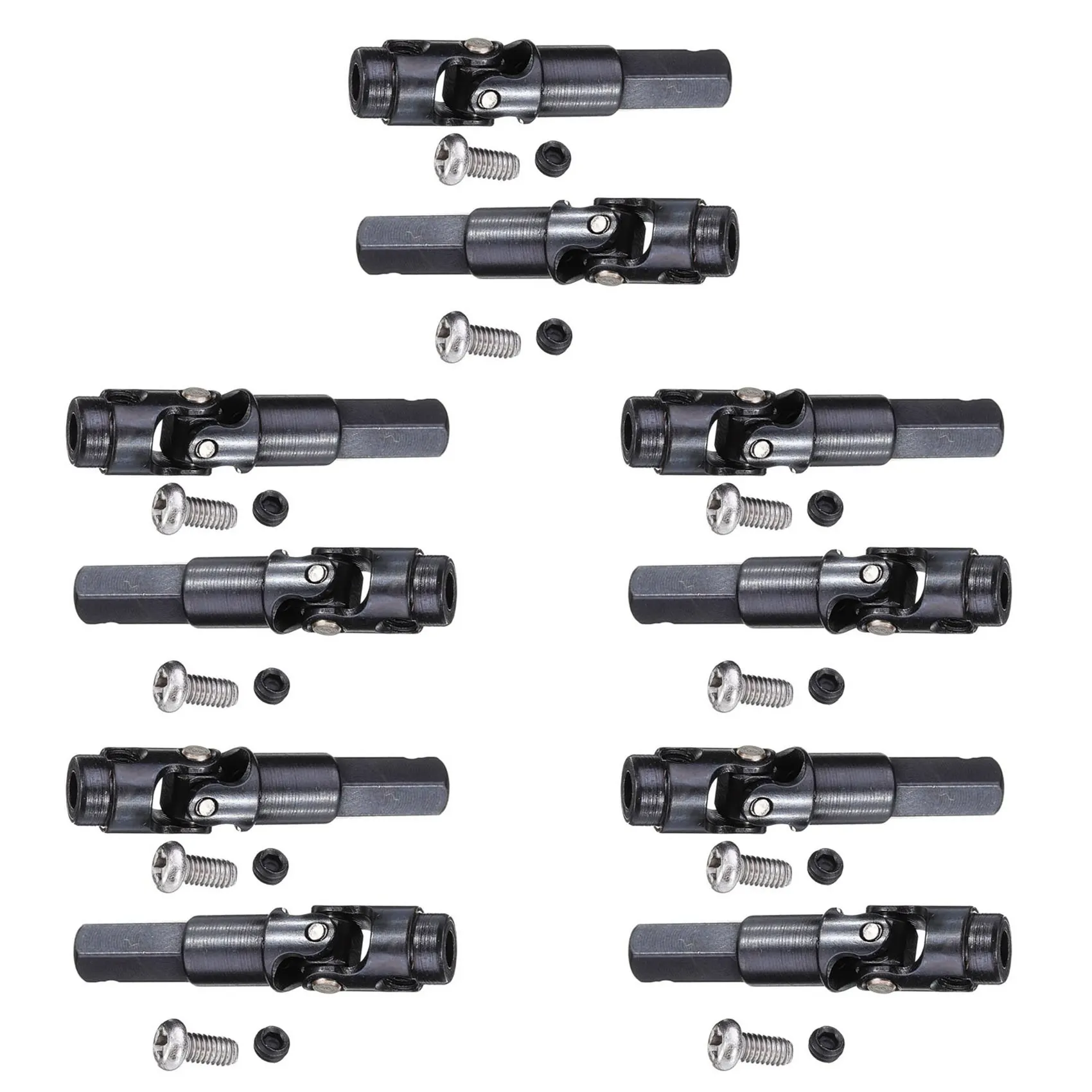

10 Pcs Metal Universal Drive Shaft For WPL C14 C24 C34 C44 B14 B16 B24 B36 1/16 RC Car Parts